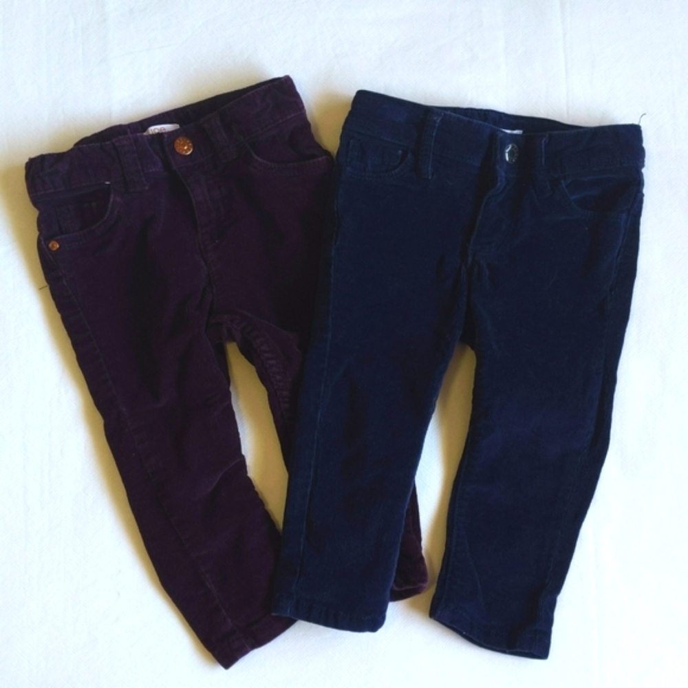 joe fresh 2-pack bundle corduroy pants 12 months 1Y baby toddler girls
